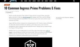 
							         10 Common Ingress Prime Problems & Fixes - Gotta Be Mobile								  
							    