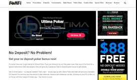 
							         $10 Free - No Deposit Bonus - Ultima Poker | BombPoker.com								  
							    