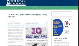 
							         10 Great Part-Time Online Jobs for Earning Extra Money at Home								  
							    