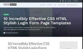 
							         10 Incredibly Effective CSS HTML Stylish Login Form Page ...								  
							    