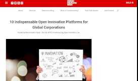 
							         10 Indispensable Open Innovation Platforms for Global Corporations ...								  
							    