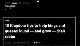 
							         10 Kingdom tips to help kings and queens found -- and grow -- their ...								  
							    