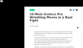 
							         10 Most Useless Pro Wrestling Moves in a Real Fight - Bleacher Report								  
							    