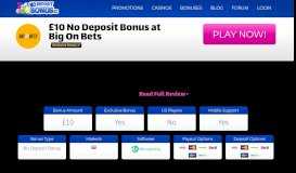 
							         10 No Deposit Bonus at Big On Bets - No Deposit Bonus.cc								  
							    