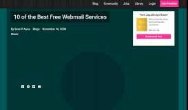 
							         10 of the Best Free Webmail Services — SitePoint								  
							    