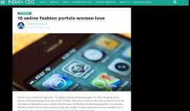 
							         10 online fashion portals women love - Indian CEO								  
							    