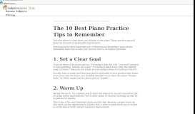 
							         10 Piano Practice Tips: Learn How to Play Faster, Better and Smarter								  
							    
