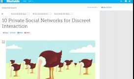 
							         10 Private Social Networks for Discreet Interaction - Mashable								  
							    