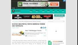 
							         10 Situs (Web Portal) Berita Indonesia Terbaik dan Terpercaya ...								  
							    