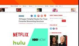 
							         10 Super Helpful Hacks For Your Favorite Streaming Services ...								  
							    