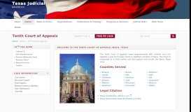 
							         10 th Court of Appeals - Texas Courts								  
							    