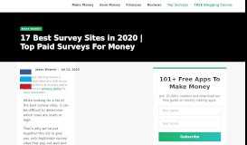 
							         10 Top Survey Sites That Will Make You $300/Month Or More								  
							    