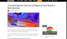 
							         10 Useful Options You Can Configure In Your Router's Web Interface								  
							    