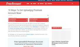 
							         10 Ways To Get Uploadgig Premium Account Now ...								  
							    