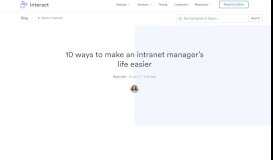 
							         10 ways to make an intranet manager's life easier | Interact software								  
							    