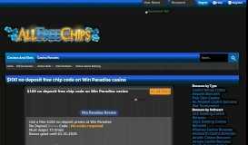 
							         $100 no deposit free chip code on Win Paradise casino ...								  
							    