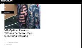 
							         100 Optical Illusion Tattoos For Men - Eye Deceiving Designs								  
							    
