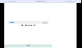 
							         10.0.0.13 IP address information - Information by IP Address								  
							    