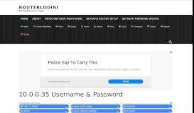 
							         10.0.0.35 Username & Password - routerlogin.net login								  
							    