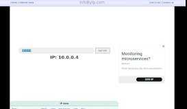 
							         10.0.0.4 IP address information - Information by IP Address								  
							    