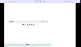 
							         10.0.0.8 IP address information - Information by IP Address								  
							    