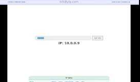 
							         10.0.0.9 IP address information - Information by IP Address								  
							    