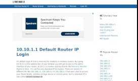 
							         10.10.1.1 Default Router IP Login - 192.168.1.1								  
							    