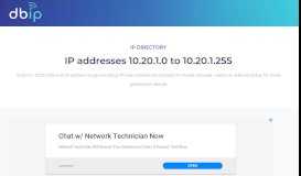 
							         10.20.1 Private network - Private network - Search IP addresses								  
							    