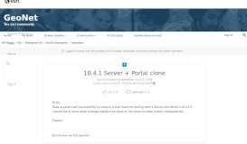 
							         10.4.1 Server + Portal clone | GeoNet								  
							    