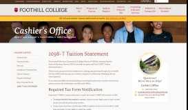
							         1098-T Tax Statement - Foothill College								  
							    