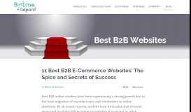 
							         11 Best B2B E-Commerce Websites: The Spice and Secrets of Success								  
							    