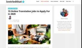 
							         11 Online Translation Jobs to Try in 2019 - ivetriedthat								  
							    