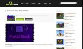 
							         [1.11] Portal Block Mod Download | Minecraft Forum								  
							    