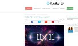 
							         11:11 O Portal - Quando A Essência Se Unifica | iQuilibrio								  
							    