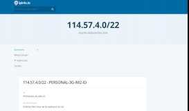 
							         114.57.4.0/22 Netblock Details - INDOSATM2 Internet ...								  
							    