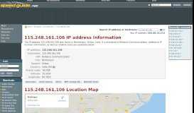 
							         115.248.161.106 IP Address Location | SG IP network tools								  
							    