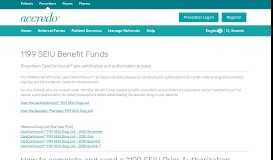 
							         1199 SEIU Benefit Funds | Accredo								  
							    