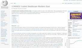 
							         1199SEIU United Healthcare Workers East - Wikipedia								  
							    