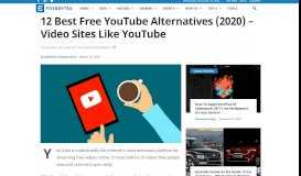 
							         12 Best Free YouTube Alternative Sites For Watching Videos In 2018								  
							    