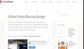 
							         12 Best Video Sharing Scripts - Start YouTube Style Website - CodeFear								  
							    
