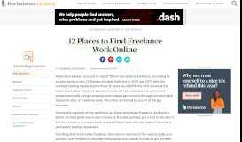 
							         12 Places to Find Freelance Work Online - The Balance Careers								  
							    