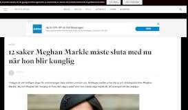 
							         12 saker Meghan Markle måste sluta med nu när hon blir kunglig ...								  
							    