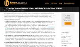 
							         12 Things to Remember When Building A Franchise Portal - BuzzMaven								  
							    