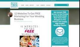
							         12 Websites to Get Free Wedding Marketing - Book More Brides								  
							    