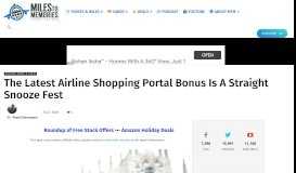 
							         1,200 Airline Miles up for Grabs with New Shopping Portal Bonuses ...								  
							    