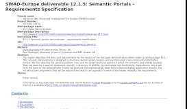 
							         12.1.5 Semantic portals - requirements specification - World Wide Web ...								  
							    