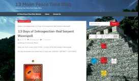 
							         13 Days of Introspection-Red Serpent Wavespell – 13 Moon Peace ...								  
							    