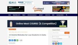
							         13 Useful Websites for Law Students in India - Lawctopus								  
							    