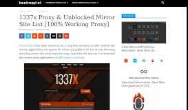 
							         1337x Proxy & Unblocked Mirror Site List [100% Working Proxy]								  
							    