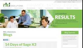 
							         14 Days of Sage X3 - RKL eSolutions								  
							    